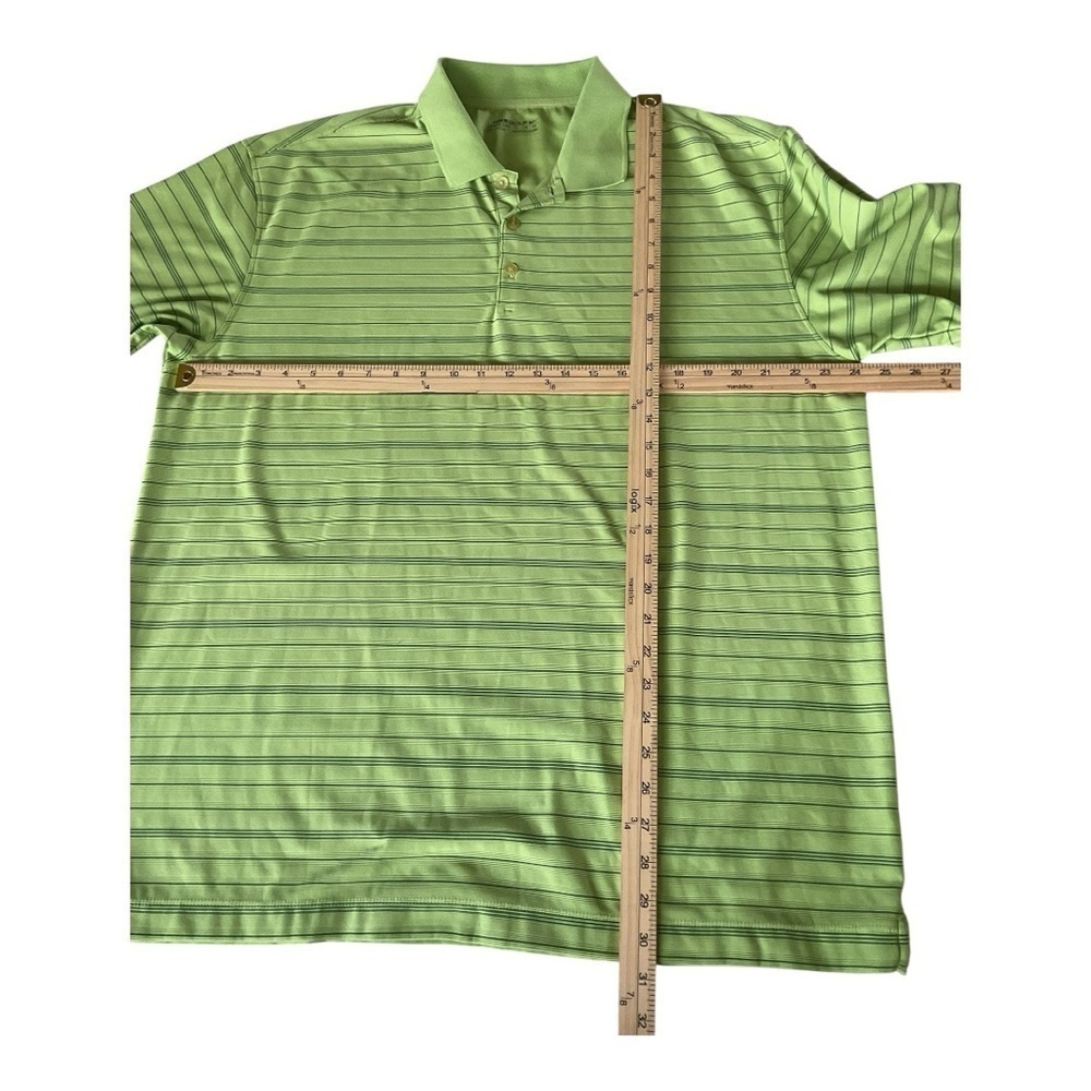 Nike Golf Dri-Fit Polo Shirt Green Stripe Men’s XL - Picture 4 of 6